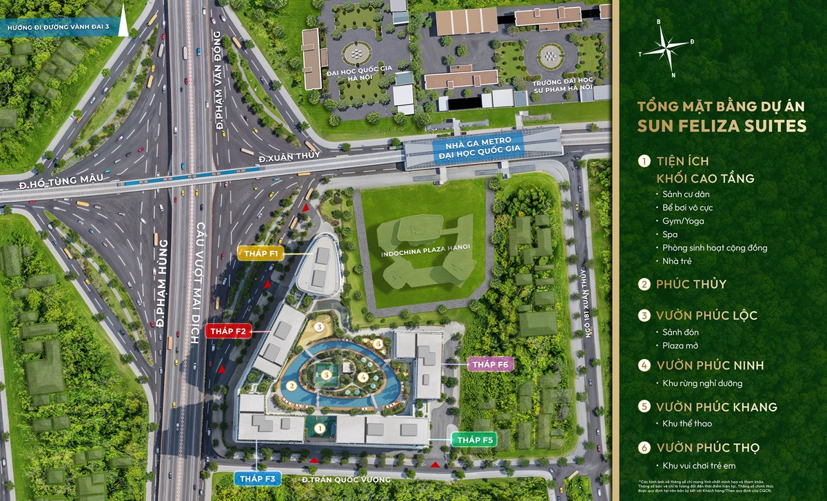 Tổng mặt bằng dự án Sun Feliza Suites