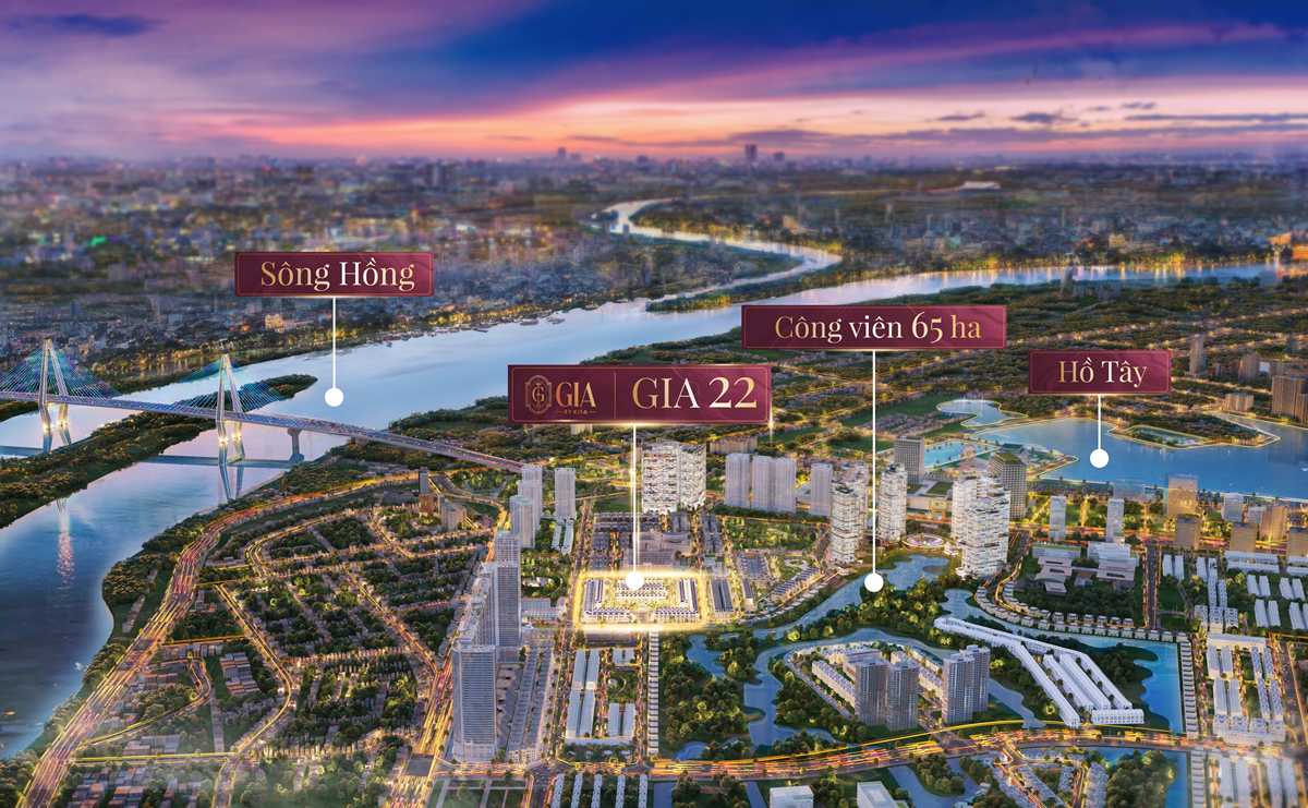 Phối cảnh / bản đồ vị trí biệt thự GIA22 tại Ciputra